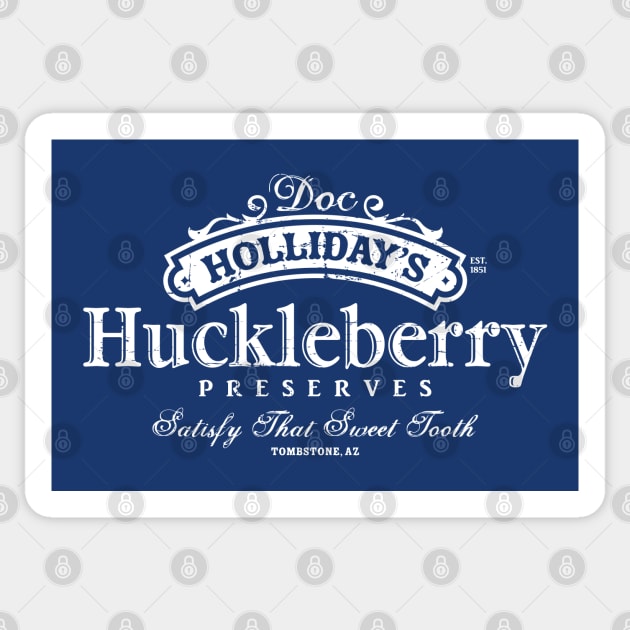 Doc Holliday's Huckleberry Preserves Sticker by SaltyCult